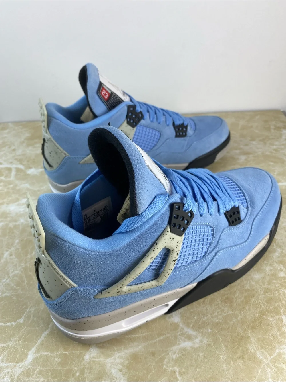 Jordan Light Blue Suede Retro Basketball Sneakers